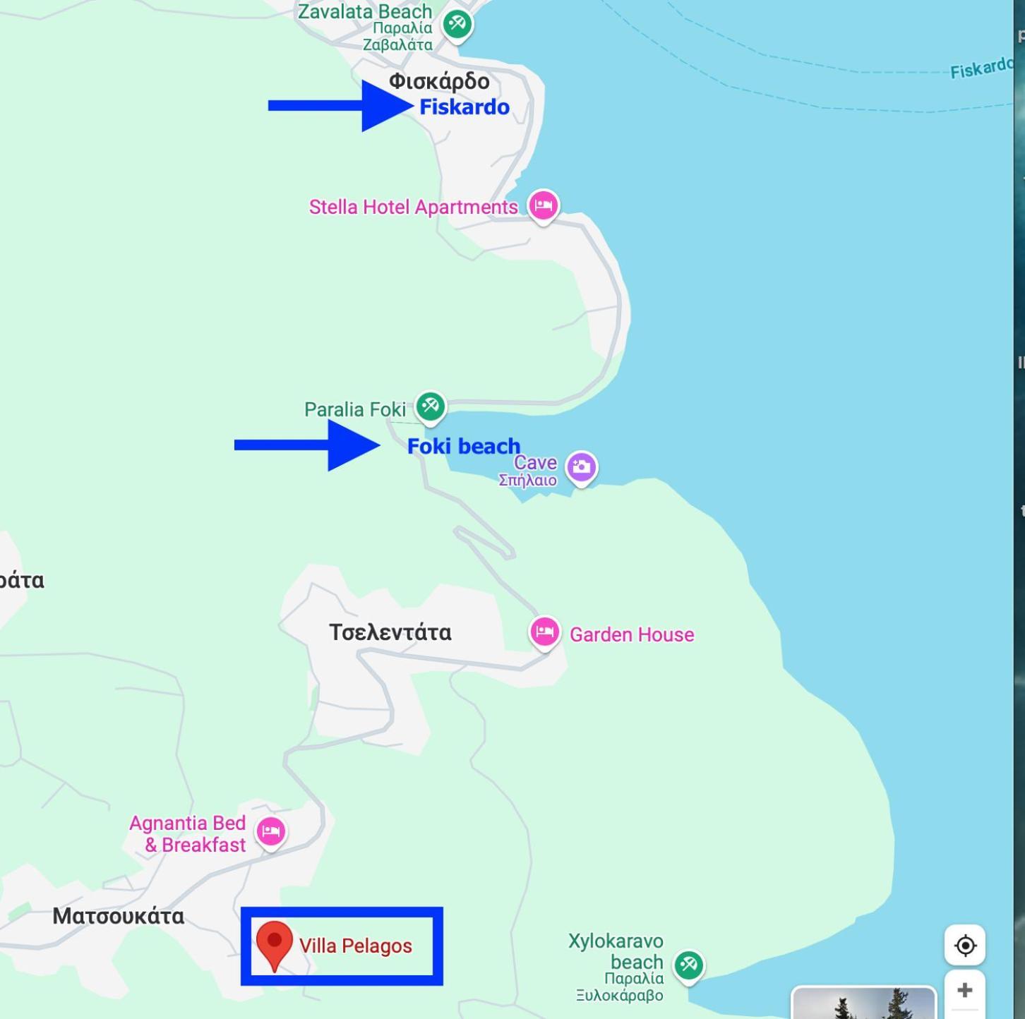 Villa Pelagos Tselendáta Eksteriør bilde